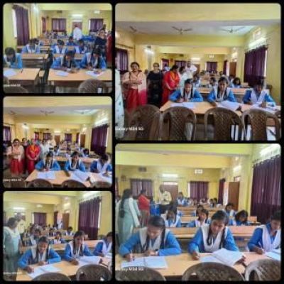 रंगोली बनाकर विद्यार्थियों ने किया वीर बिरसा मुण्डा को याद