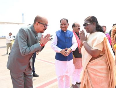 CG: राष्ट्रपति द्रौपदी मुर्मु को एयरपोर्ट पर दी गई विदाई