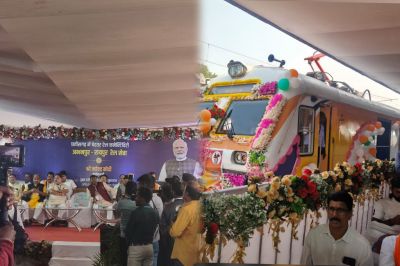 PM मोदी ने अभनपुर-रायपुर मेमू ट्रेन को दिखाई हरी झंडी