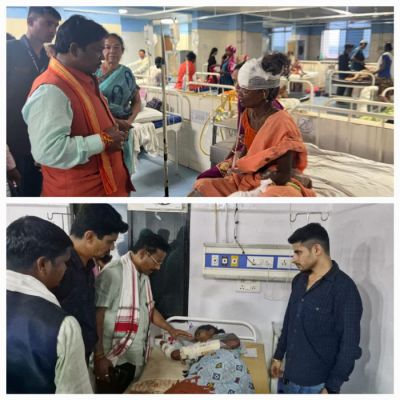 बस्तर सांसद महेश कश्यप व विधायक चैतराम अटामी ने घायल ग्रामीणों का कुशलछेम जाना बस्तर सांसद महेश कश्यप व विधायक चैतराम अटामी ने घायल ग्रामीणों का कुशलछेम जाना