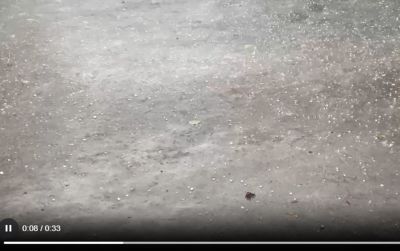 छत्तीसगढ़ में ओलावृष्टि : बारिश के साथ जमकर गिरे ओले, सड़कों पर बिछी बर्फ की चादर