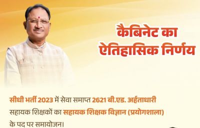 BIG ब्रेकिंग : कैबिनेट का ऐतिहासिक निर्णय,बर्खास्त 2621 सहायक शिक्षकों का इन पदों पर होगा समायोजन&hellip;