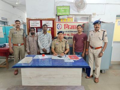 शराब दुकान के पास गाली गलौज कर युवक को चाकू मारने वाले तीन आरोपी गिरफ्तार 