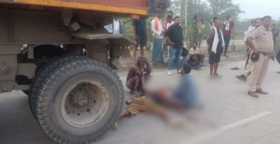 CG ACCIDNT : ट्रेलर की चपेट में आने से युवक की दर्दनाक मौत