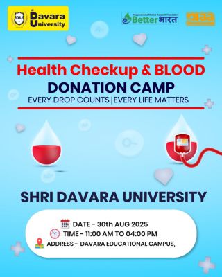 &ldquo;बेटर भारत फाउंडेशन&rdquo; एवं &ldquo;माँ फाउंडेशन&rdquo; के संयुक्त तत्वावधान में स्वास्थ्य जांच एवं रक्तदान शिविर का आयोजन