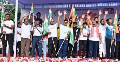 राजधानी रायपुर में हुआ &lsquo;नमो युवा रन&rsquo; मैराथन दौड़,5 हजार से अधिक लोगों ने लिया हिस्सा