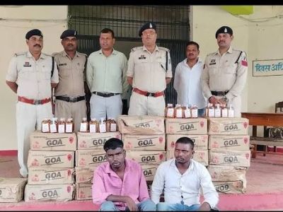 मनेन्द्रगढ़-चिरमिरी-भरतपुर जिले की खाड़गवां पुलिस ने अवैध अंग्रेजी शराब की बड़ी खेप पकड़ी