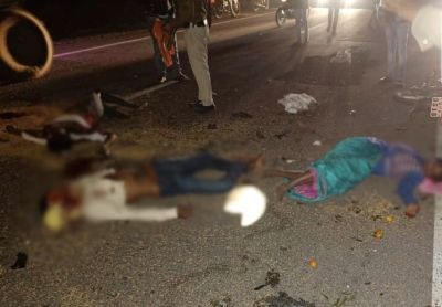 भीषण सड़क हादसा : नेशनल हाईवे पर दो बाइकों की आमने-सामने टक्कर में एक की मौत, एक महिला गंभीर रूप से घायल