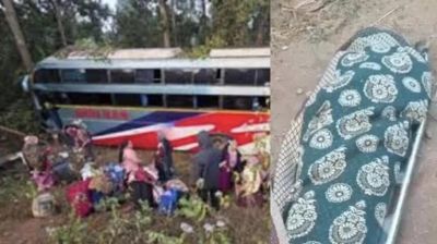 NH 30 पर बड़ा हादसा, पेड़ से टकराई तिरुपति जा रही टूरिस्ट बस, एक युवक की मौत, 3 घायल