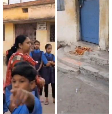 छत्तीसगढ़ के सरकारी स्कूल में तंत्र-मंत्र का साया; क्लासरूम के बाहर मिली चुनरी और माला