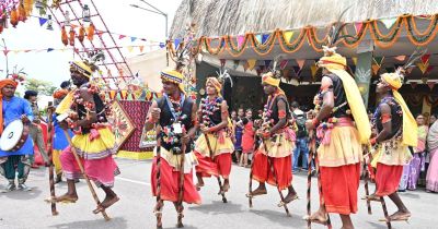 छत्तीसगढ़ के पहले पर्व हरेली पर मुख्यमंत्री निवास में सजी लोक संस्कृति की जीवंत झांकी