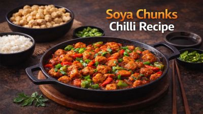 घर पर 30 मिनट में बनाएं Restaurant Style मसालेदार Soya Chunks Chilli, यहां देखें आसान Recipe